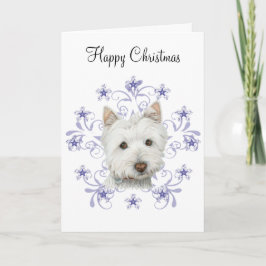 Weihnachten Niedlicher Westin Hund Kunst und Schne