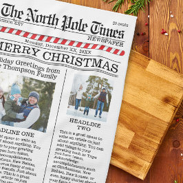 Weihnachten Niedliches Foto Whimsical Fun Newspapi Geschirrtuch