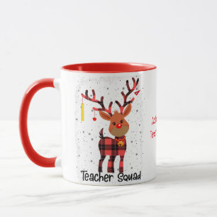 Weihnachten Niedlichster Lehrer Rentier-Truppe Lus Tasse