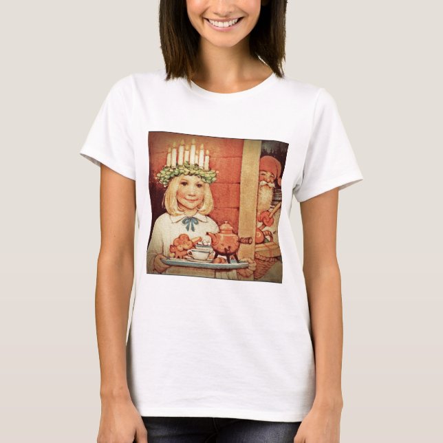 Weihnachten Nisse und Lucia Day Karin T-Shirt (Vorderseite)