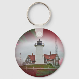 Weihnachten Nobska Point Leuchtturm Schlüsselanhänger
