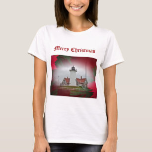 Weihnachten Nobska Point Leuchtturm T-Shirt