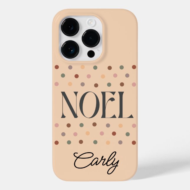 Weihnachten NOEL Boho Beige Case-Mate iPhone Hülle (Rückseite)