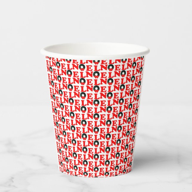 Weihnachten NOEL  Pappbecher (Vorderseite)