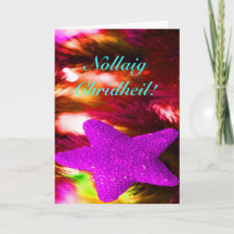 Weihnachten Nollaig Chridheil Lila Star II Feierta