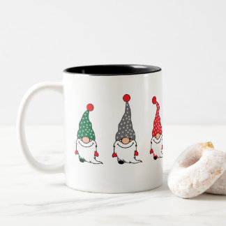 Weihnachten Nordic Gnomes Red GREEN Grau Kaffee Ta Zweifarbige Tasse