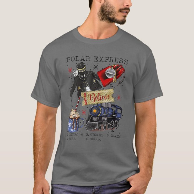 Weihnachten Nordpol Polar Express Alles im Ausland T-Shirt (Vorderseite)