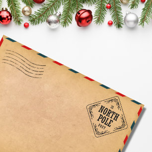 Weihnachten Nordpol Post Festiv Gummistempel