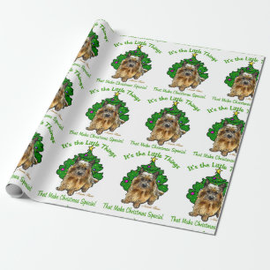 Weihnachten Norwichs Terrier Geschenkpapier