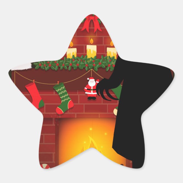 Weihnachten nosferatu Stern-Aufkleber (Vorderseite)