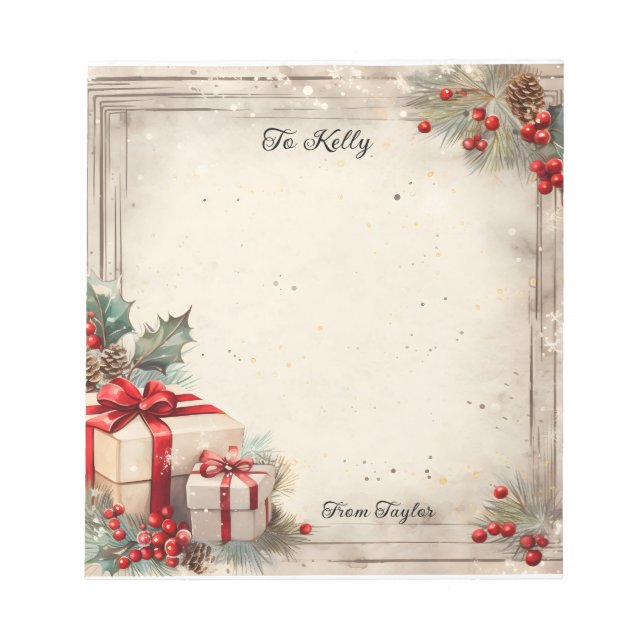 Weihnachten Notizblock (Vorderseite)