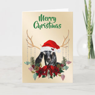 Weihnachten Nubian Ziege Kind Karte