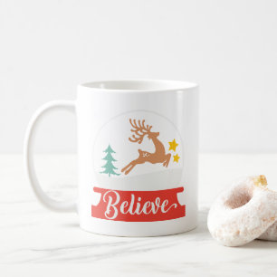 Weihnachten: Nur glauben (in Santa und Reindeer) Kaffeetasse