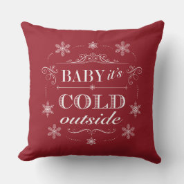 Weihnachten oder Apres-Ski rote und weiße Kissen Für Draußen