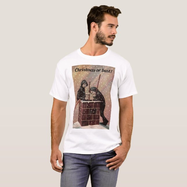 Weihnachten oder Bust, Boy Chimney Sweep Antique F T-Shirt (Vorne ganz)