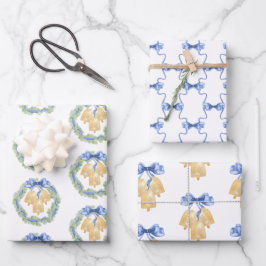 Weihnachten oder Hochzeiten in Aquarellen und Böge Geschenkpapier Set