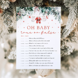 Weihnachten Oh Baby Wahr oder Falsch Baby Shower S Einladung