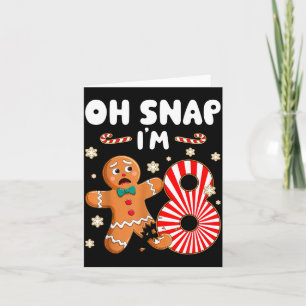 Weihnachten Oh Snap 8 Jahre alter Gingerbread Man Karte
