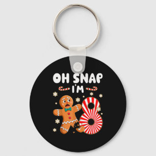 Weihnachten Oh Snap 8 Jahre alter Gingerbread Man Schlüsselanhänger