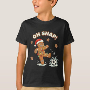 Weihnachten Oh Snap Lebkuchen Fußball Lustiges Xma T-Shirt