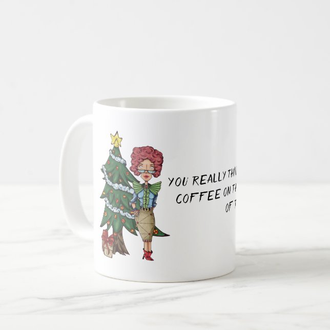 Weihnachten ohne Kaffee Tasse (Vorderseite Links)