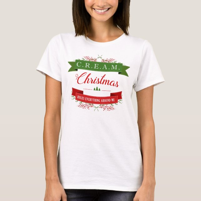 Weihnachten ordnet alles um mich an! CREME T-Shirt (Vorderseite)