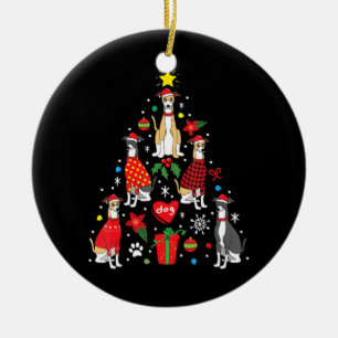 Weihnachten-Ornament Treppe Funny Dog Mama Vater Keramik Ornament