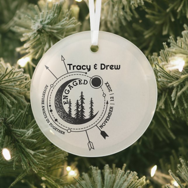 Weihnachten Outdoor Moon Arrow Couple Verlobung Ornament Aus Glas (InSitu)