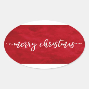 Weihnachten Ovaler Aufkleber