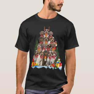 Weihnachten Pajama Lagotto Romagnolo Xmas Bäume Ge T-Shirt