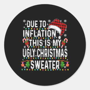 Weihnachten Pajama Männer Frauen Weihnachten Runder Aufkleber