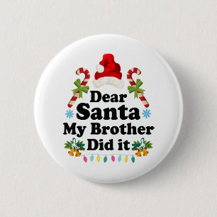 Weihnachten Pajama Sehr geehrter Herr Weihnachts-m Button