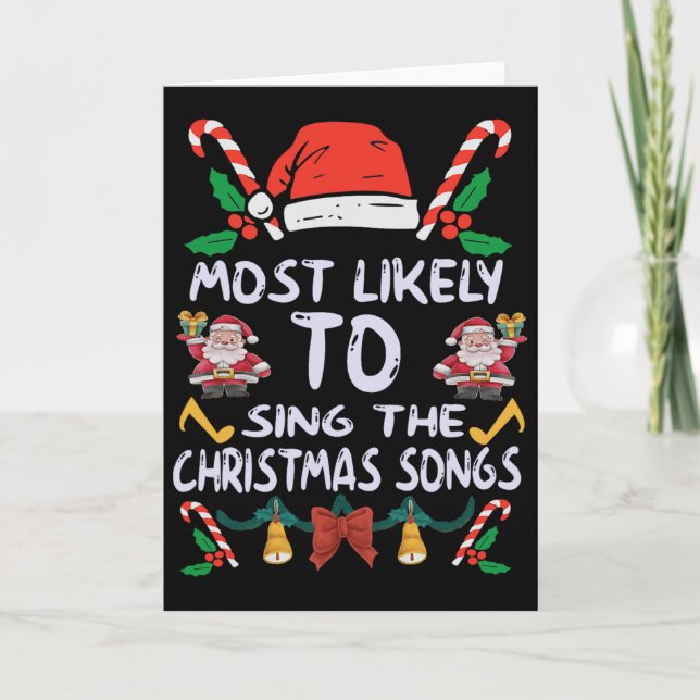 Weihnachten Pajama wird am ehesten Christus singen Karte (Vorderseite)