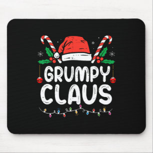 Weihnachten Pajama Xmas Lights Grumpy Claus Mousepad