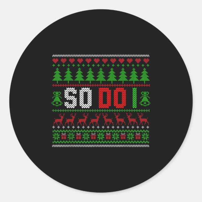 Weihnachten Pajamas Familie Matching - So, ich Runder Aufkleber (Vorderseite)