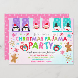 Weihnachten Pajamas Party Einladung Urlaub Pajamas