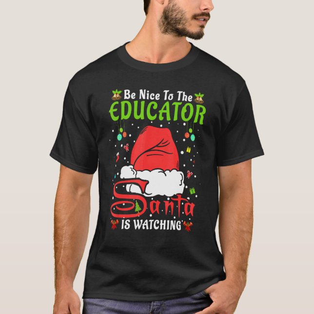 Weihnachten Pajamas sind nett zu Lehrerin Christm T-Shirt (Vorderseite)