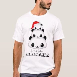Weihnachten Panda Herren T - Shirt