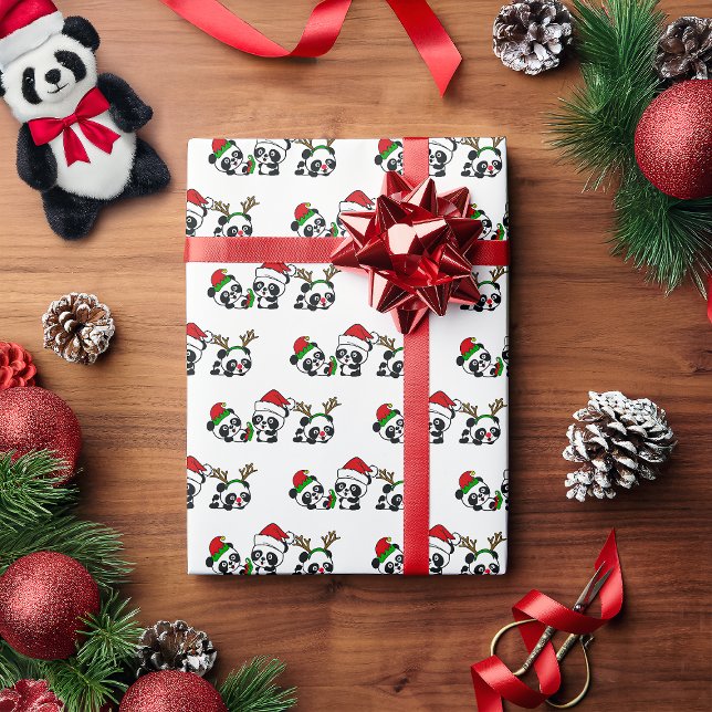 Weihnachten Pandas Geschenkpapier (Von Creator hochgeladen)