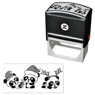 Weihnachten Pandas Permastempel