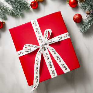 Weihnachten Pandas Satinband