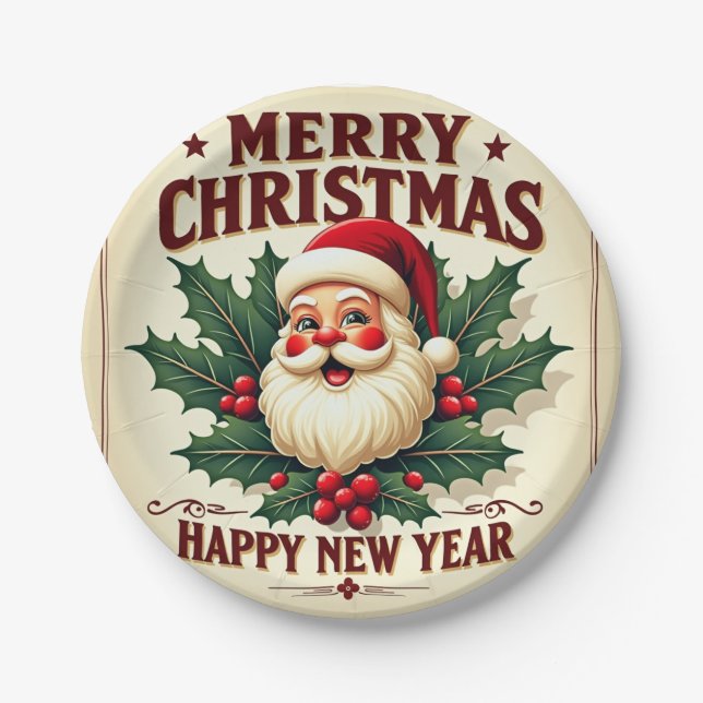 Weihnachten Pappteller (Vorderseite)