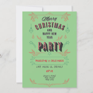Weihnachten Party Einladung. Personalisieren Einladung