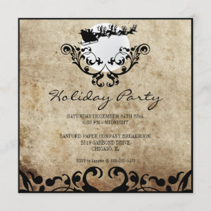 Weihnachten-Party Einladung-Weihnachten und Rentie Einladung