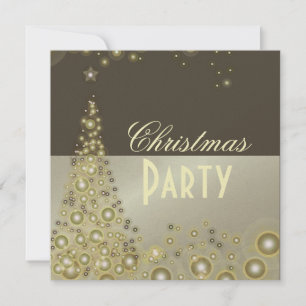 Weihnachten-Party Einladungen, Champagnerbläschen Einladung