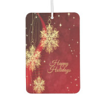Weihnachten Party Geschenk Roter Golden Snowflakes
