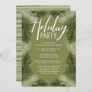 Weihnachten Party Rustikale Kiefernbäume Einladung