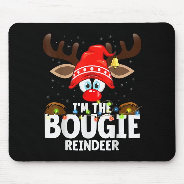 Weihnachten passend ich bin das Bougie-Rentier  Mousepad (Vorne)