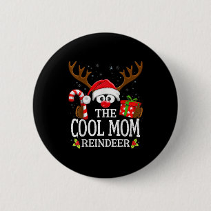 Weihnachten passend zur coolen Mutter Rentiere Fam Button