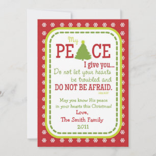 Weihnachten PEACE 2-seitige Scripture Verse Card
